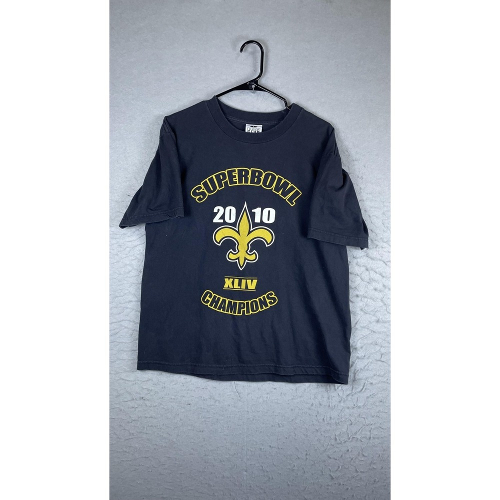 New Orleans Saints Shirt Mens Large Black NFL Pro Club Super Bowl XLIV Champions